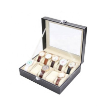 High quality carbon fiber watch box 10 slot leather watch box personalized